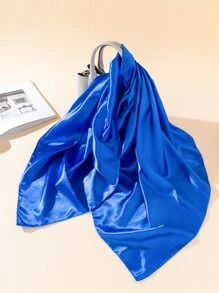 1pc Women Minimalist Solid Casual Style Bandana - Royal Blue - View 3