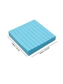 6入組線條圖案易於張貼便簽簡單多用途辦公學校便簽 - 彩色 - 查看 3