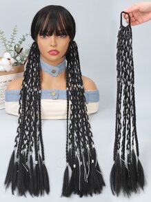 2pcs Long Synthetic Hair Braid - Black - View 1