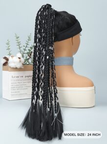 2pcs Long Synthetic Hair Braid - Black - View 2