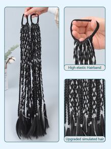 2pcs Long Synthetic Hair Braid - Black - View 8