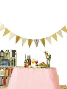 2sets Decorative Pull Flag & Paper Tassel, Modern Paper Banner & Hanging Tassel Design Decoration For Party - Multicolor - View 4