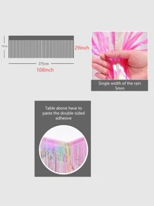 1 st metallfolie fransar engångsbord kjol - Skrikrosa - Visa 5