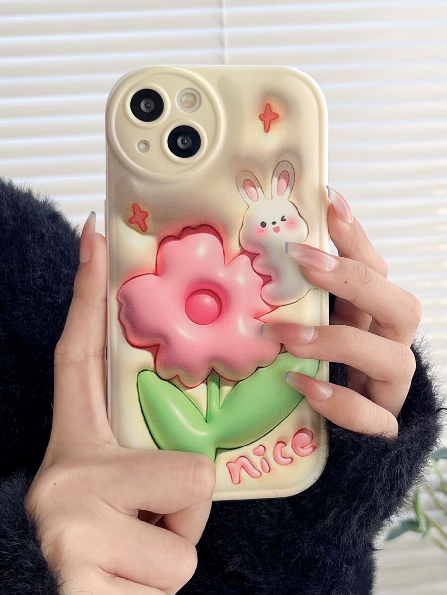 花紋理質感手機殼 - 彩色 - 查看 1