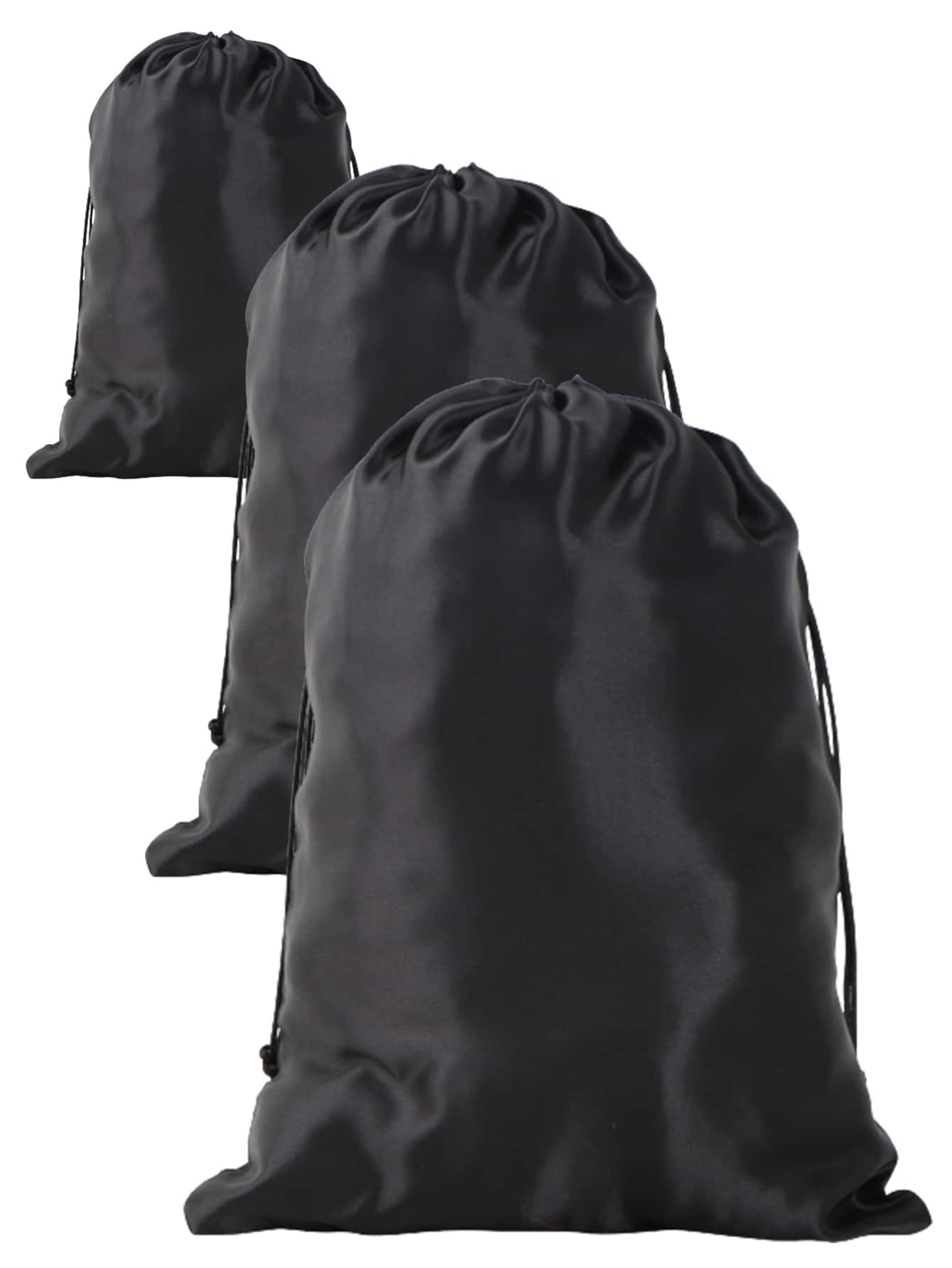 3pcs Wig Storage Bag - Black - View 1