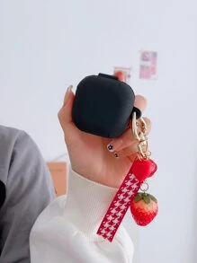 Vỏ silicon Strawberry Charm tương thích với Airpods - màu đen - Xem 3
