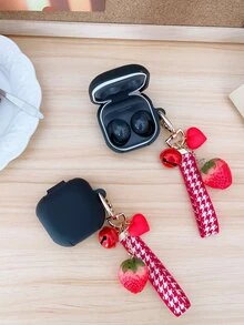 Vỏ silicon Strawberry Charm tương thích với Airpods - màu đen - Xem 6