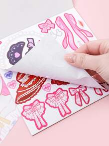 12 piezas Pegatina con estampado de figura clasificado creativo multipropósito niños