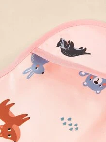 1入組狐狸和刺蝟圖案圍兜