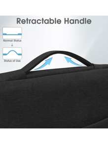 素色電腦包 - 黑色 - 查看 5