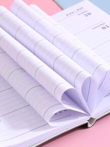 1入組字母和數字壓花記事本簡單多用途清單記事本適用於學校辦公室學生 - 粉色 - 查看 4