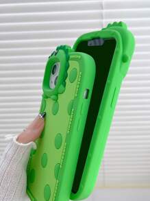1個恐龍設計矽膠手機殼，適用於 iPhone13/14 Pro Max/13 Pro Max/11/12，完全保護覆蓋，適用於女性/女孩 - 綠色 - 查看 6