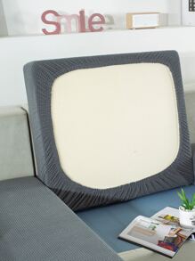 1入組素色沙發坐墊現代滌綸沙發墊套 - 淺灰色 - 查看 4