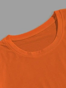 Manfinity EMRG Men Cartoon & Letter Graphic Tee - Orange - View 3