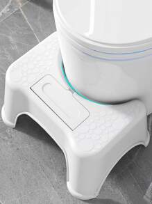 1pc Anti Slip PP Footstool, White Simple Footstool For Bathroom - White - View 2