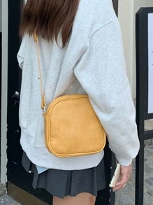 Mini Square Bag PU For Daily Life - Yellow - View 2