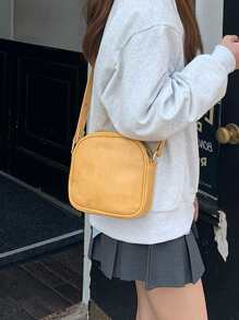 Mini Square Bag PU For Daily Life - Yellow - View 6