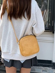 Mini Square Bag PU For Daily Life - Yellow - View 7