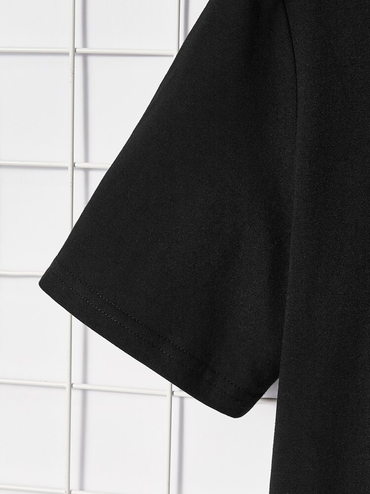 Manfinity ผู้ชาย เสื้อยืด พิมพ์ หมี - สีดำ - ดู 5