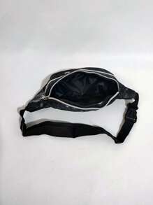 隨機銀河圖案腰包拉鍊適合日常生活