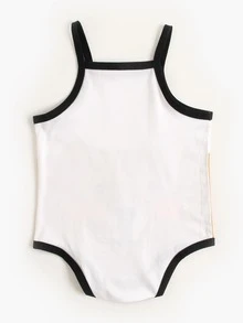 Bộ đồ liền thân in hình gấu mùa hè Unisex cho bé có dây đai - Nhiều màu - Xem 2