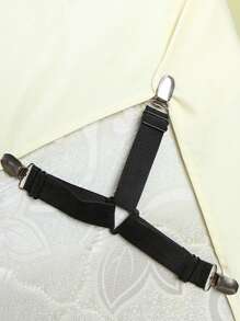 1pc Bed Sheet Holder Straps, Fitted Sheet Strap - Black - View 1