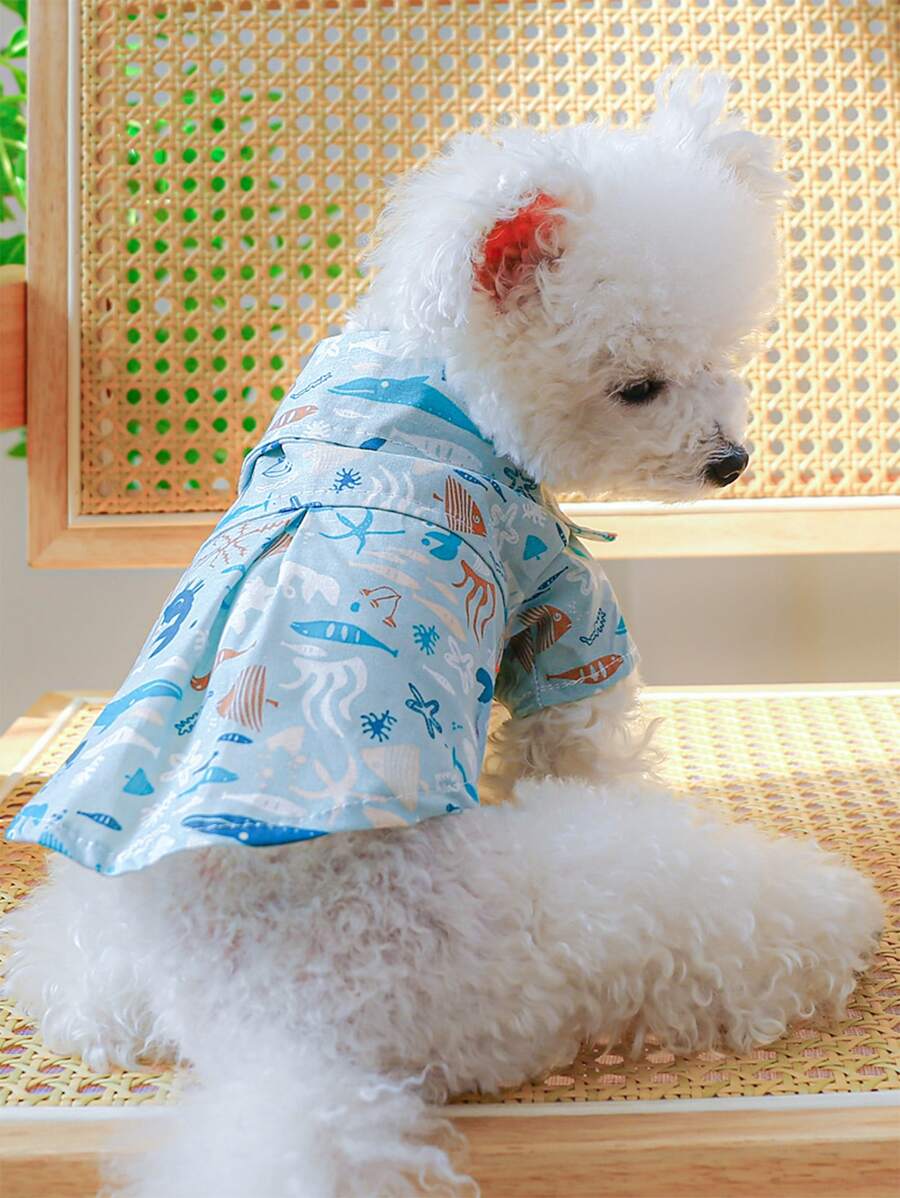 1 cái áo sơ mi thú cưng đồ họa hoạt hình cho chó cho mùa hè - Nhiều màu - Xem 1