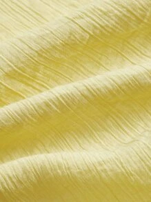 BizChic Túi có nắp Thả vai Áo sơ mi Trang phục làm việc - Màu vàng - Xem 11