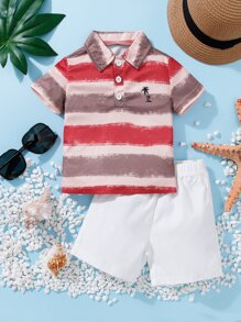 Bebé de color combinado Camisa polo & Shorts - Multicolor - Ver 1