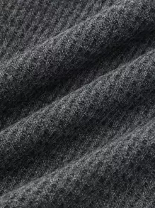 ROMWE Kawaii 蕾丝边荷叶边娃娃装吊带上衣 - 深灰色 - 查看 4