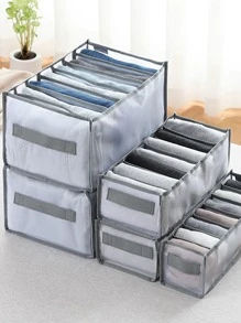 1 Màu Xám Quần Áo Hộp Bảo Quản, Hiện Đại Polyamide Hộp Đựng Tổ Chức Phòng Ngủ, Tủ Quần Áo, Quần Áo Cho Gia Đình - Xám - Xem 1
