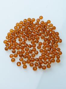 100 件/套 4 毫米時尚玻璃珠 DIY 女士珠寶配件，適合 DIY 珠寶製作 - 棕色 - 查看 1