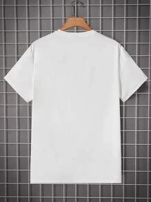 Manfinity Hypemode 男士籃球和字母印花短袖t恤