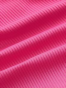 SHEIN ICON Letter & Heart Print Contrast Trim Tube Top