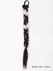 Trenza de pelo sintético medio - Negro - Ver 2