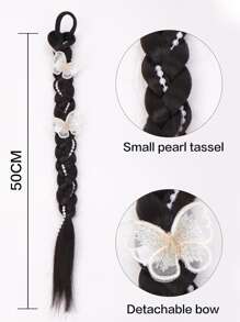 Trenza de pelo sintético medio - Negro - Ver 6