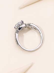 Cubic Zirconia Decor Ring - Multicolor - View 3