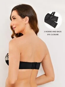 花卉蕾絲交叉鋼圈文胸