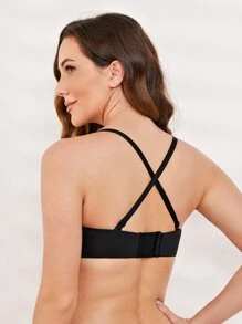 花卉蕾絲交叉鋼圈文胸