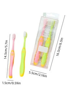 2 gói Bàn chải đánh răng màu Paw Print, Bàn chải đánh răng trẻ em PP lông mềm - Nhiều màu - Xem 3