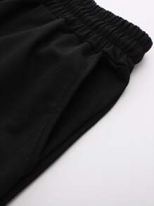 Manfinity LEGND Men Tiger & Letter Graphic Casual Short Sleeve Tee & Drawstring Waist Shorts, Boyfriend Gift - Multicolor - View 5