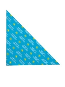 1入組太陽和字母圖案寵物方巾適用於貓和狗狗適用於裝飾用品 - 藍色 - 查看 3