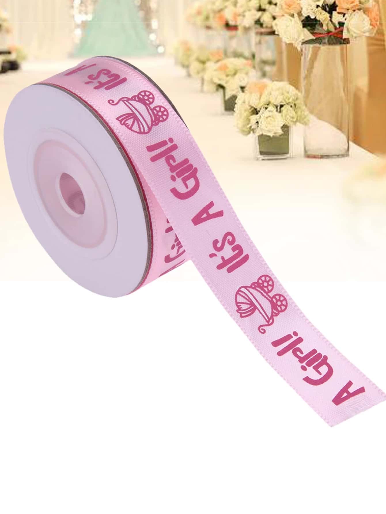 Gift Ribbon, Decorative Ribbon For Gifts, Parties And Baby Showers, Gift Wrapping Ribbon Valentine Day - Pink - View 1