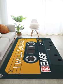 1 Băng Cassette Họa Tiết Thảm Hiện Đại Polyester Chống Trơn Trượt Sàn Cho Hộ Gia Đình - Màu vàng - Xem 2