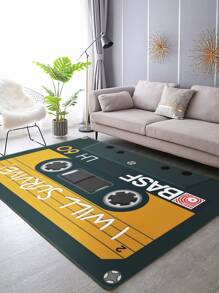 1 Băng Cassette Họa Tiết Thảm Hiện Đại Polyester Chống Trơn Trượt Sàn Cho Hộ Gia Đình - Màu vàng - Xem 3