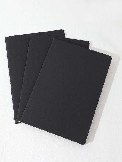 1pc Solid Color Notebook, Simple Multi-Purpose School Office Journal Notebook Back To School