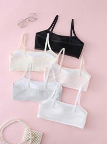 Tween Girl 5 bucăți Bralette cu detaliu petice cu desene animate