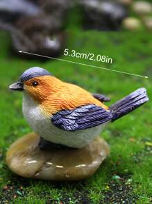 1入組ABS花園裝飾品小鳥設計花園雕像適用於戶外