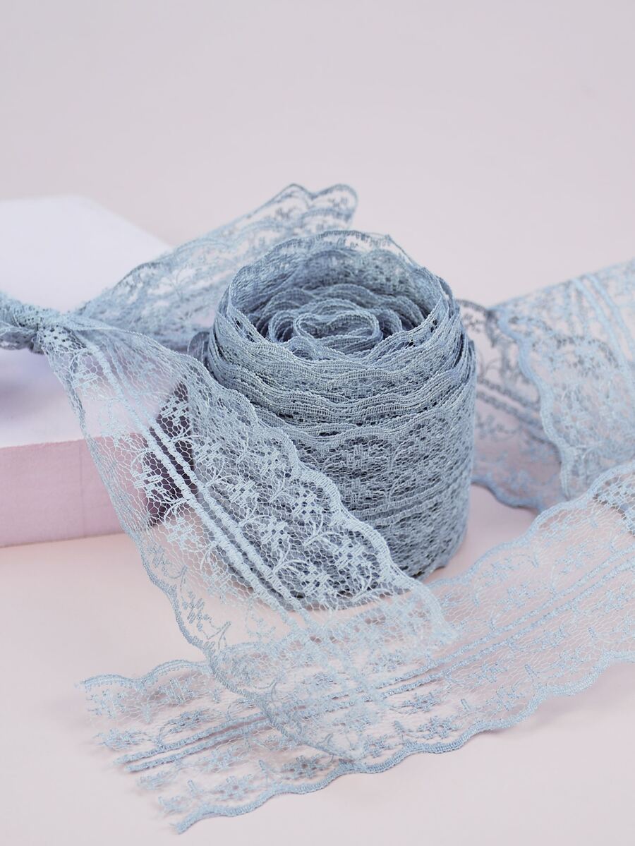 1pc Purple Lace Party Gift Decoration With Gift Ribbon - Grey - View 1