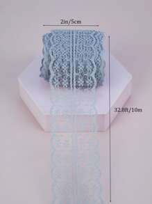 1pc Purple Lace Party Gift Decoration With Gift Ribbon - Grey - View 2